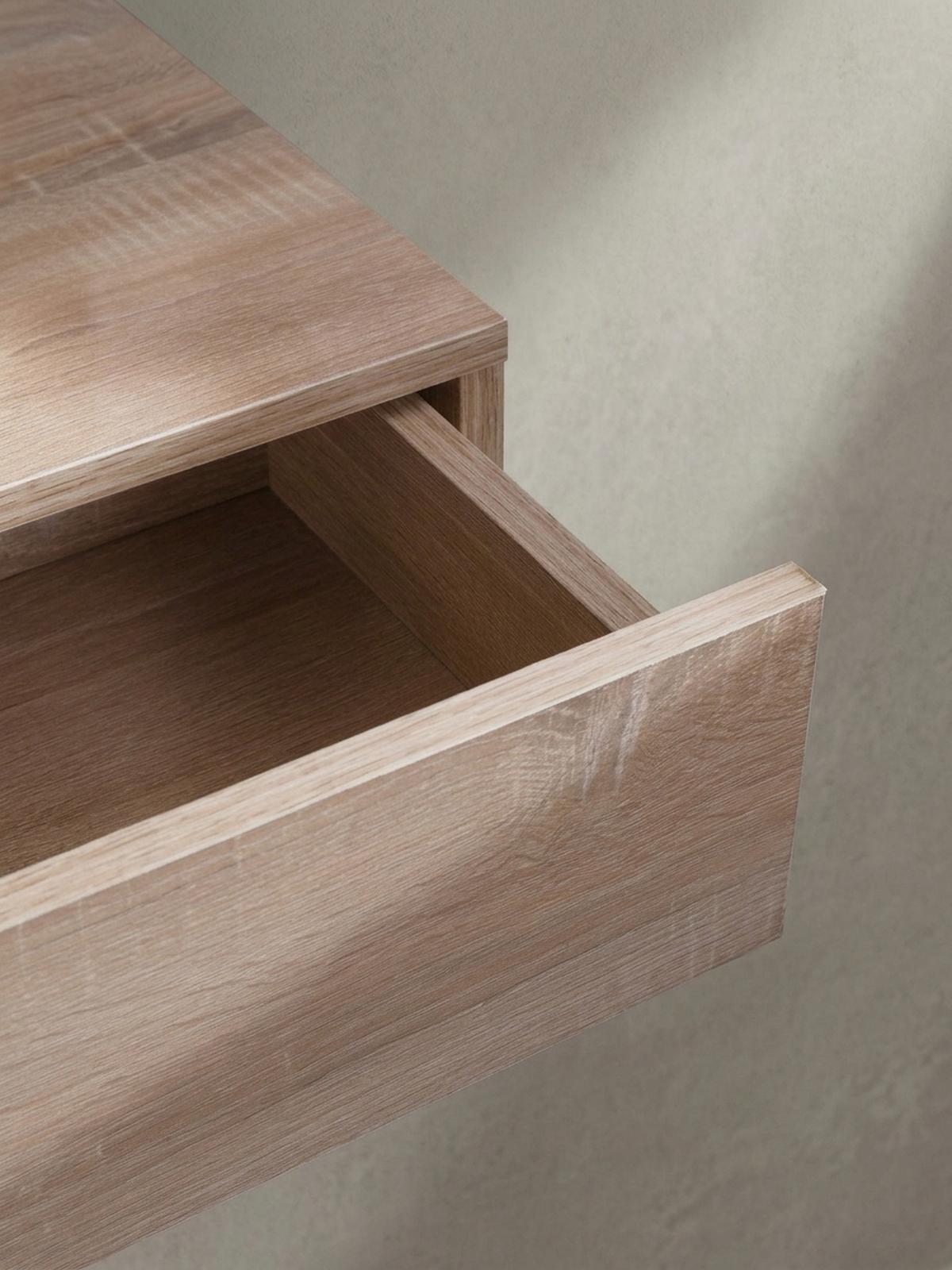 NACHTTISCH Schlicht Spanplatte Kratzfest Wasserabweisend MOLISE, Beige 46x30x15 cm - Beige, Holz (46/15/30cm) - KADIMA DESIGN