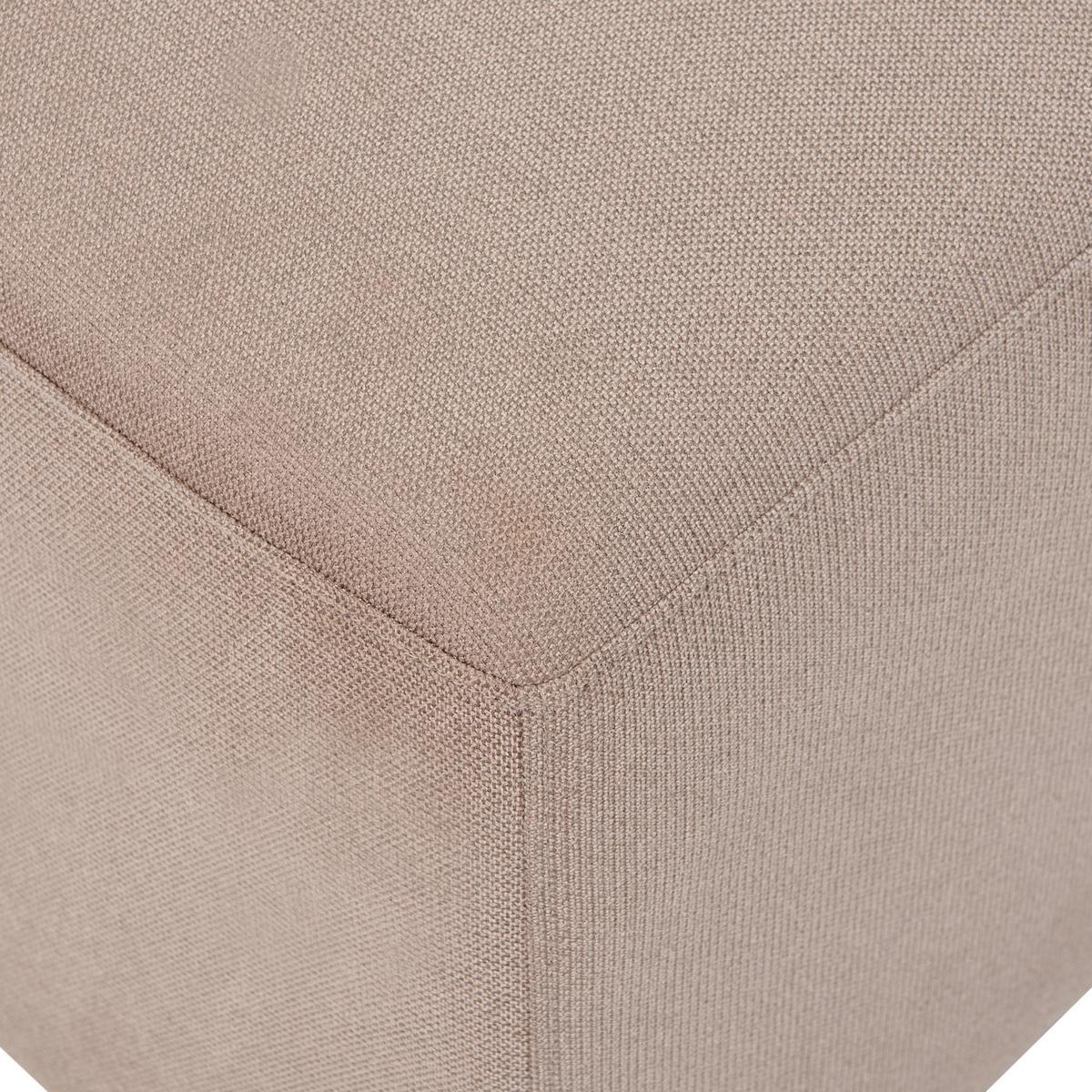 OTTOMANE Taupe Kohlo - Taupe/Schwarz, Textil (95/48/70cm) - Beliani