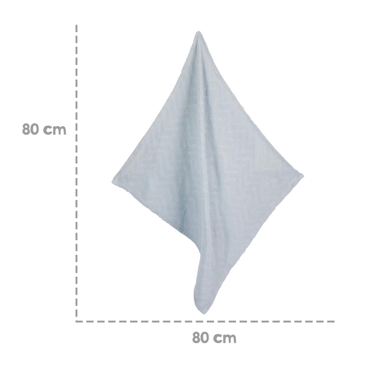 DECKE IN STRICKOPTIK 80 x 80 cm Lil Planet türkis - Hellblau, Textil (80/80cm) - Roba