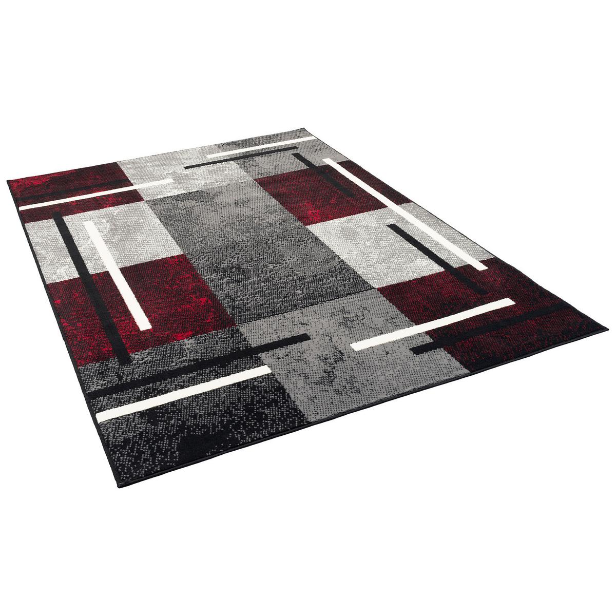 TEPPICH MODERN TRENDLINE KARO - Schwarz, Textil (160/225cm) - Pergamon
