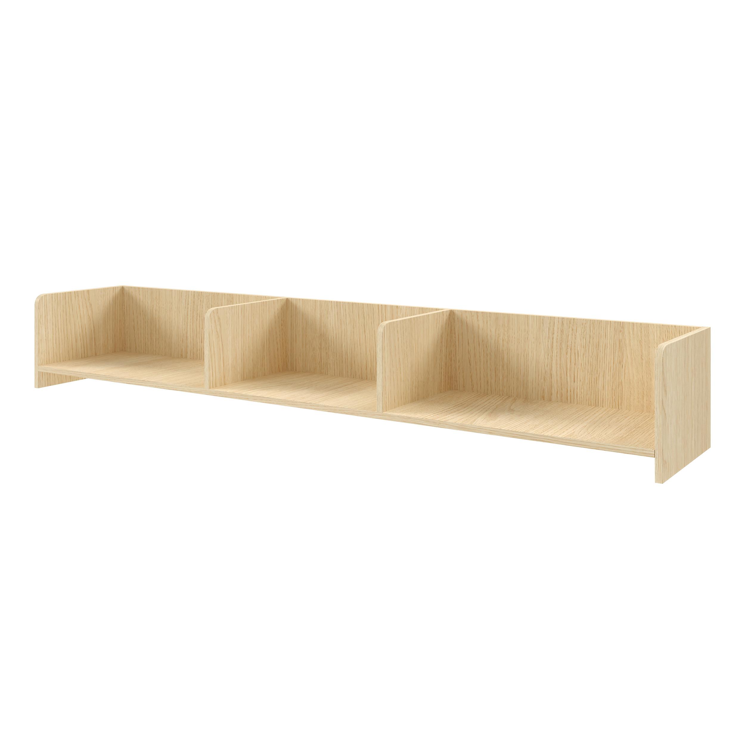 WANDREGAL Positivo mit Trennwänden, 180 cm, Mavelie-Eiche - Eichefarben, Holzwerkstoff (183/27/27cm) - Beautysofa