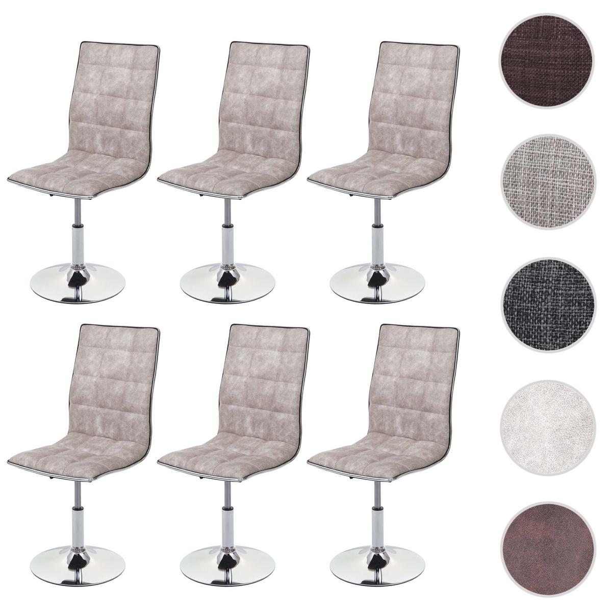 ESSZIMMERSTUHL Schiefergrau 6er-Set - Anthrazit/Hellgrau, Textil (43/103/54cm) - MCW