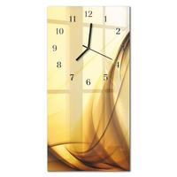 WANDUHR aus Glas 30x60 cm - Abstraktion - Beige, Glas (30/60/0.4cm) - TULUP