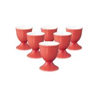 EIERBECHER Liberty Pure Colors Flamingo Red ø 4,9 cm 6er Set - Rot, Keramik (4.9/6.4/4.9cm) - Seltmann Weiden