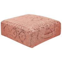 POUF Baumwolle Hellrot Shasa - Hellrot, Textil (50/20/50cm) - Beliani