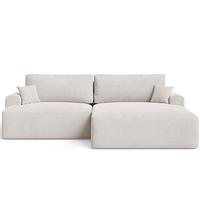 ECKSOFA Serene Ecru Rechts - Ecru, Holz/Textil (145/259cm) - Graingold