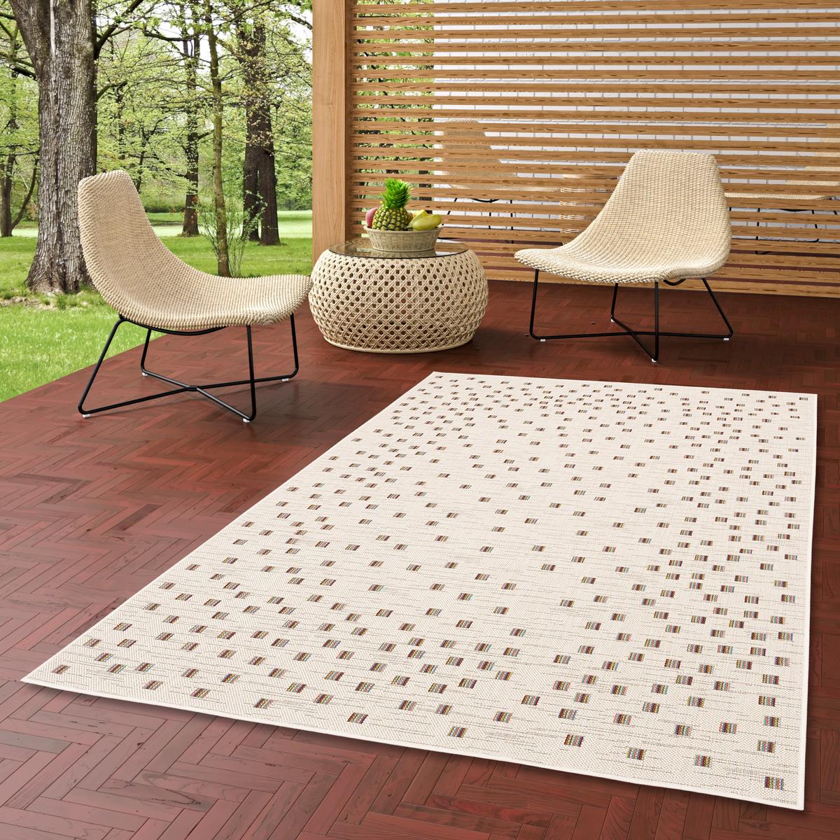 IN & OUTDOOR TEPPICH FLACHGEWEBE CAMPUS MIX - Beige, Textil (120/170cm) - Pergamon