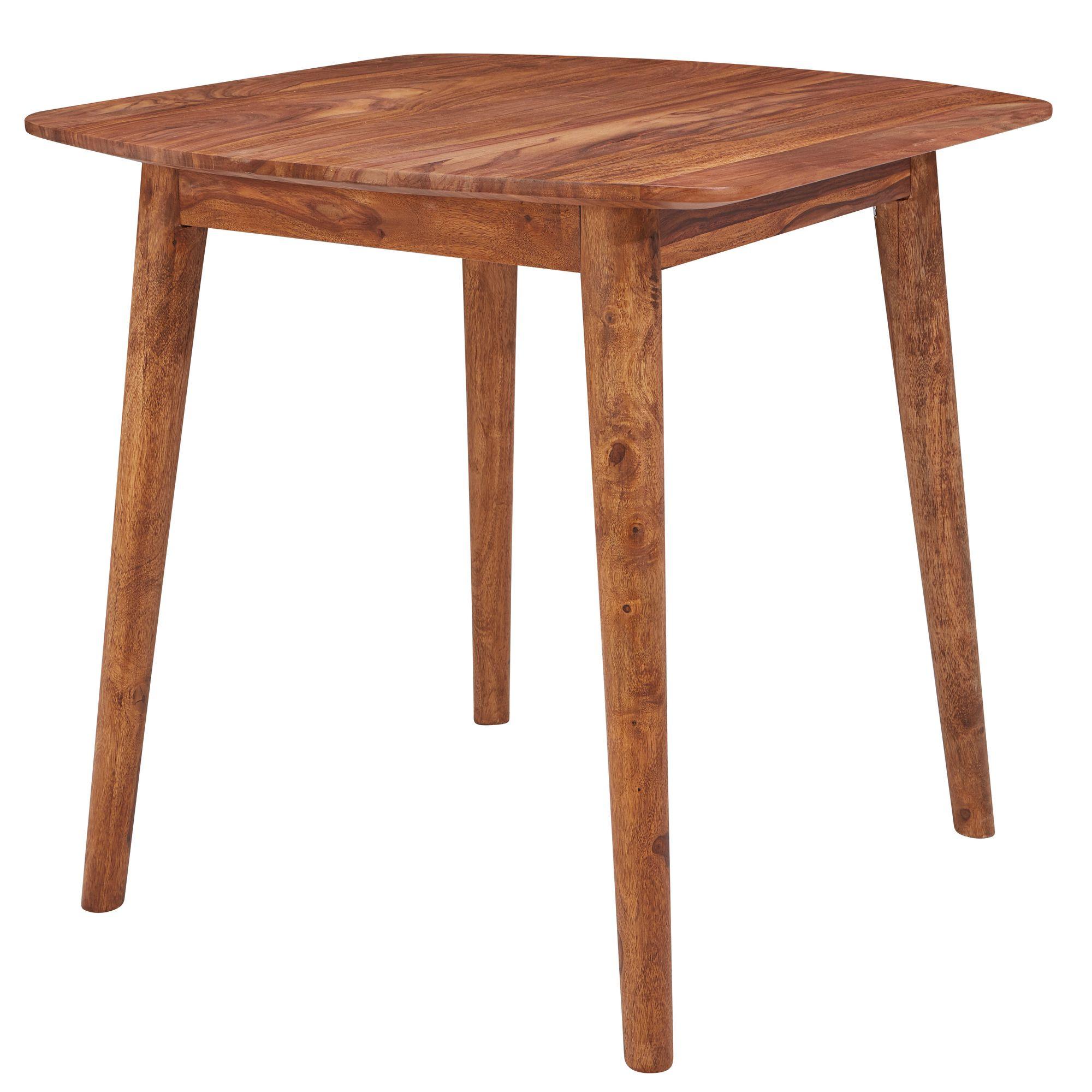 ESSZIMMERTISCH – Massivholz Braun 80x80 cm Landhausstil robust - Braun, Holz (80/80/78cm) - KADIMA DESIGN
