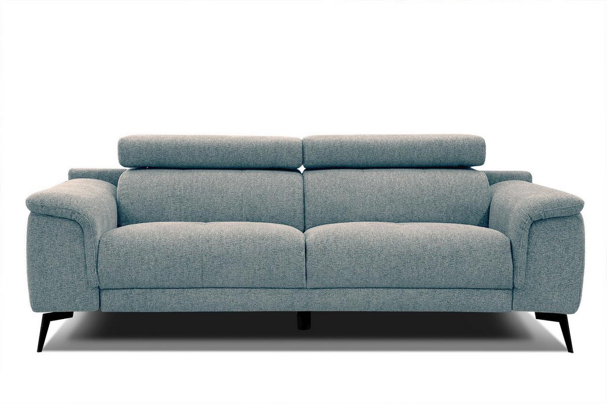 SOFA FIERO 3-Sitzer, mintgrün - Schwarz/Mintgrün, Holzwerkstoff/Textil (212/82/103cm) - Wozimo