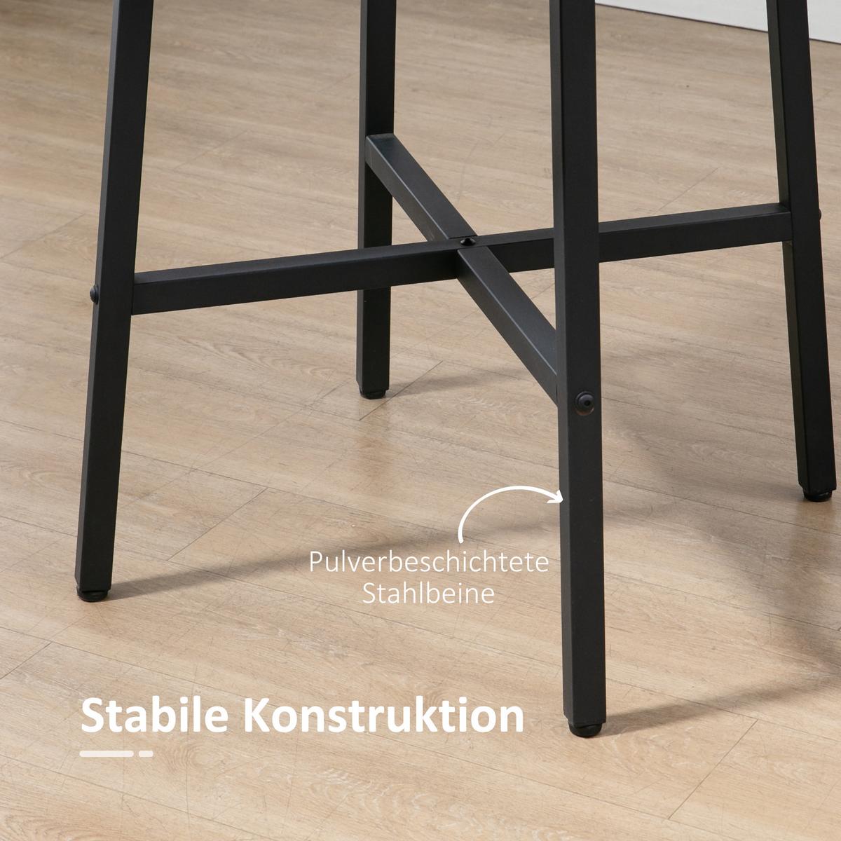 ESSZIMMERTISCH Esstisch Küchentisch für 4 Personen für Esszimmer, Küche, Braun - Braun, Kunststoff (80/80/76cm) - HOMCOM