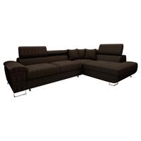 ECKSOFA Cotere Cord, Seite: Rechts - Nussbaumfarben, Holz/Textil (270/202cm) - MIRJAN24