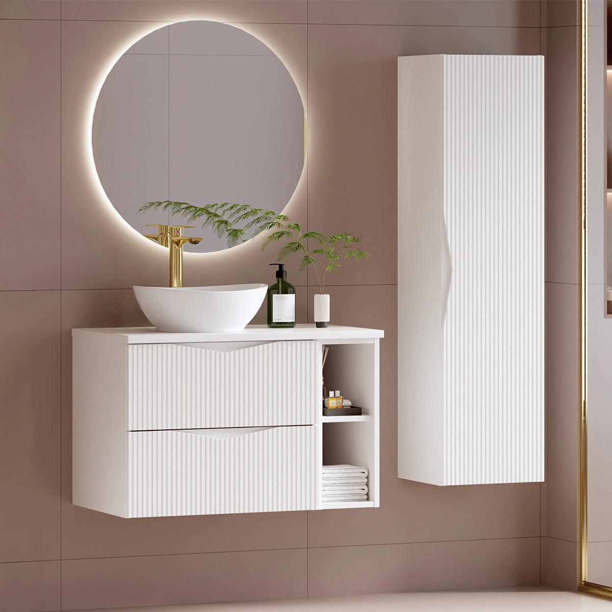 WASCHTISCHUNTERSCHRANK 80.6cm Tao Weiß - Weiß, Holzwerkstoff (80.6/52.2/46.5cm) - Petits-meubles