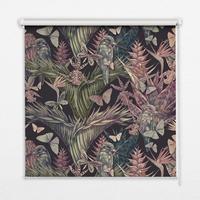 INNENROLLO - Fensterrollo - Rollo - 80x180 cm - Exotische Pflanzen und Vögel - Violett, Kunststoff (80/180/0.5cm) - TULUP