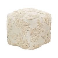 POUF Multan 45/45/45 cm - Beige, Naturmaterialien/Textil (45/45/45cm) - Beliani