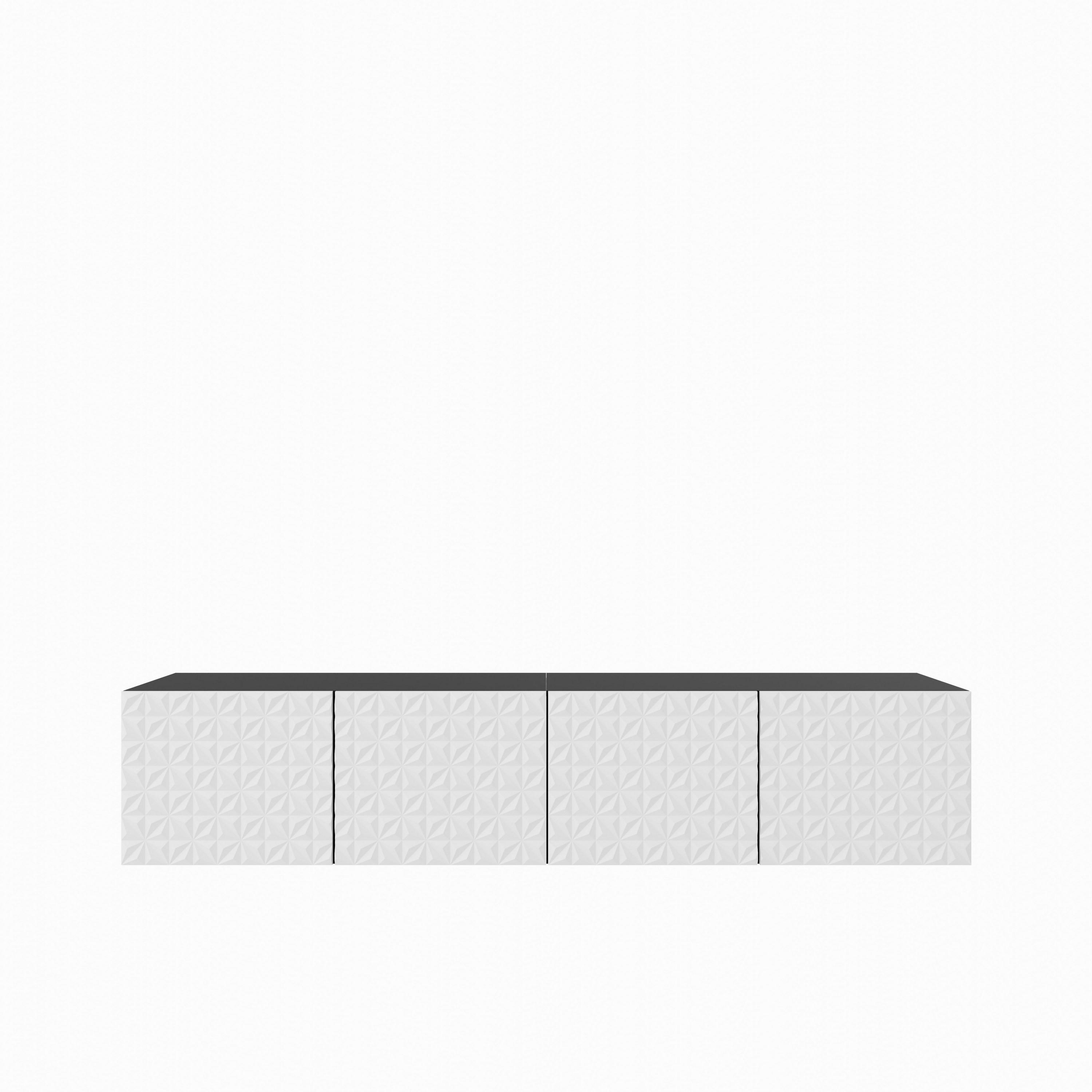 LOWBOARD ROVA 200/41/40 cm, Hängender TV-Schrank Anthrazit / Weiß - Anthrazit/Weiß, Holzwerkstoff (200/41/40cm) - MASSENO