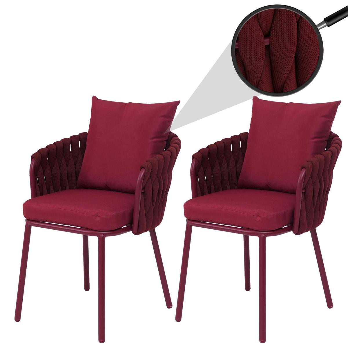 GARTENSTUHL Bordeaux - Bordeaux, Metall (56/71/57cm) - MCW