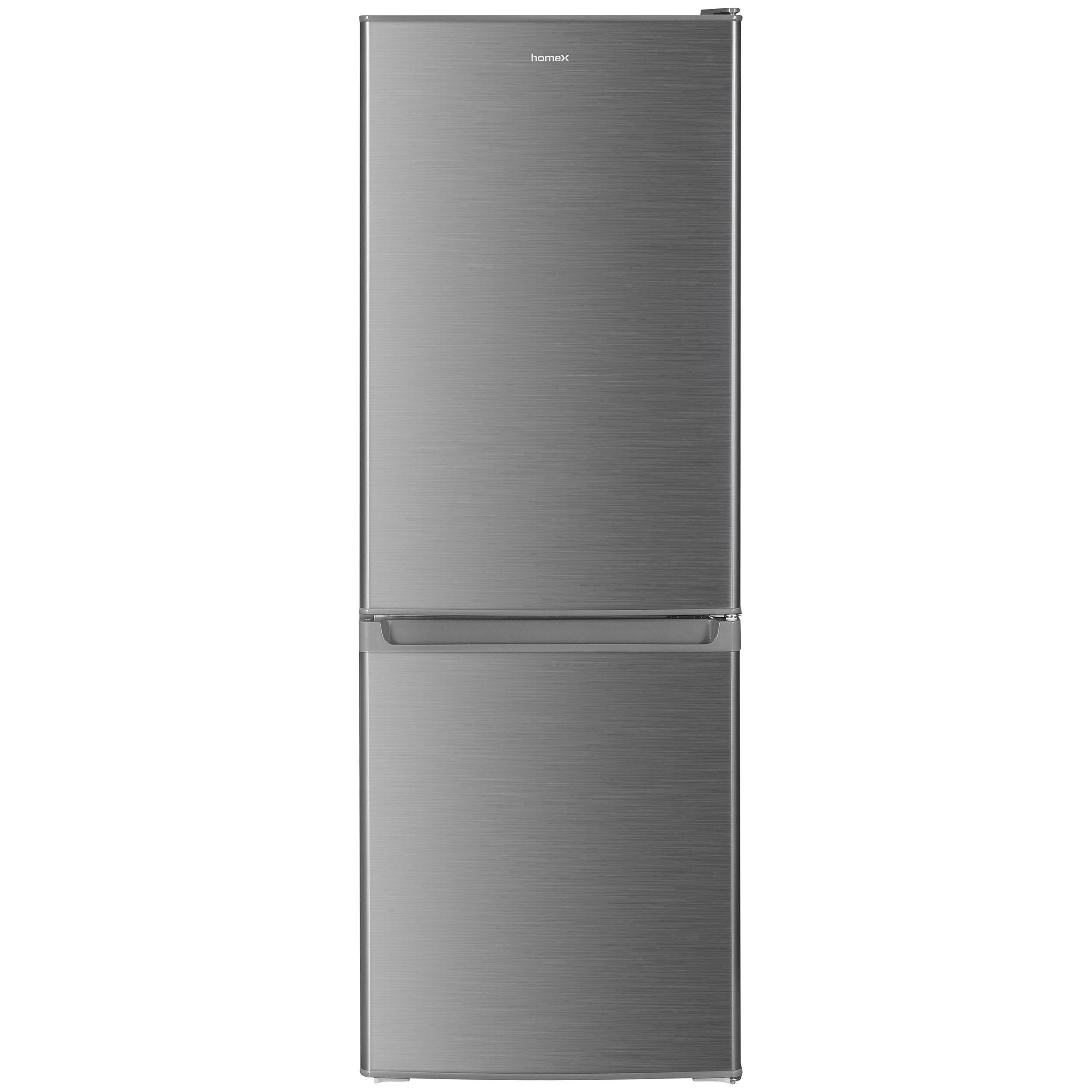 KÜHL-GEFRIER-KOMBINATION, freistehend, 173 Liter Nutzinhalt, 4-Sterne Gefrieren, Höhe 142,5 cm, 40 dB, Kühlschrank mit Gefrierfach groß, CFS1110-S - Silberfarben, Glas/Kunststoff (49.5/142.5/56cm) - homeX