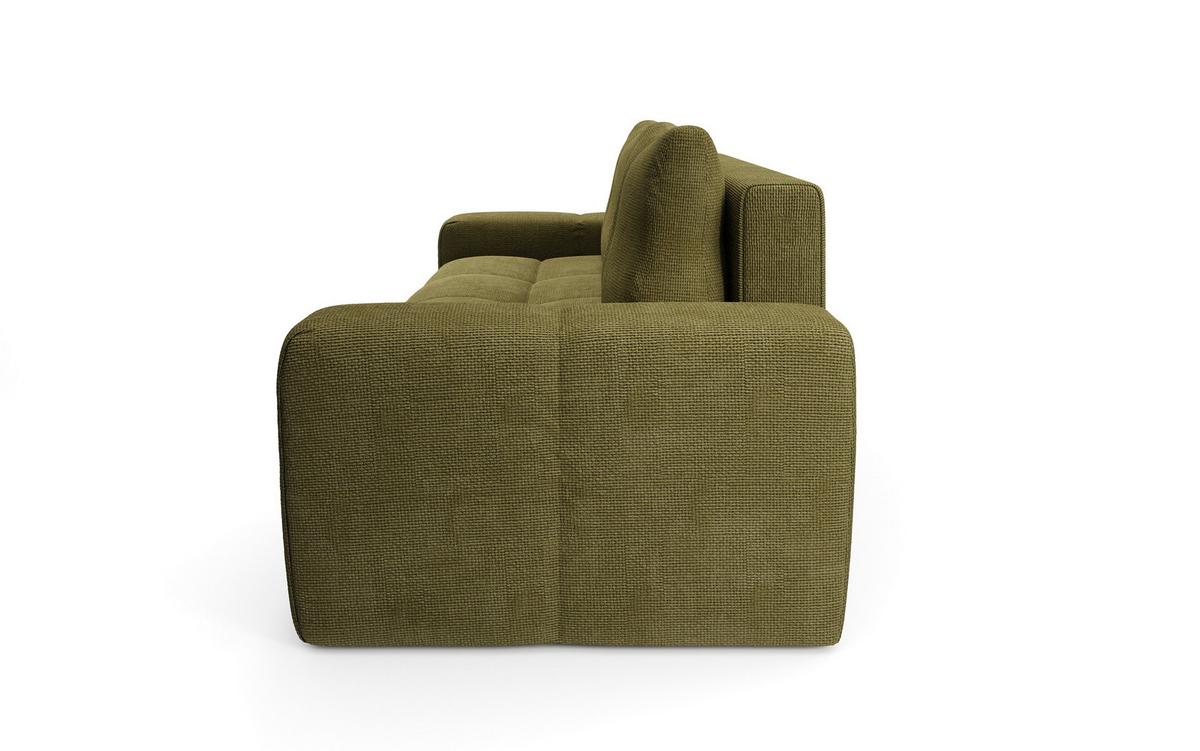 BETTSOFA DUCA Grün Jersey- Stoff mit Schlaffunktion - Grün, Holz (259/90/99cm) - MASSENO