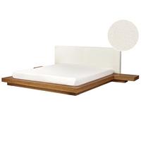 BETT mit Lattenrost 180/200 cm MDF-Platte Hellbraun Zen - Hellbraun, Holz (180/200cm) - Beliani