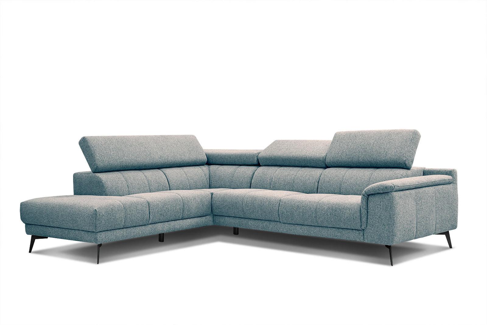 ECKSOFA FIERO 5-Sitzer, mintgrün - Schwarz/Mintgrün, Holzwerkstoff/Textil (158/269cm) - Wozimo