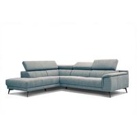 ECKSOFA FIERO 5-Sitzer, mintgrün - Schwarz/Mintgrün, Holzwerkstoff/Textil (158/269cm) - Wozimo