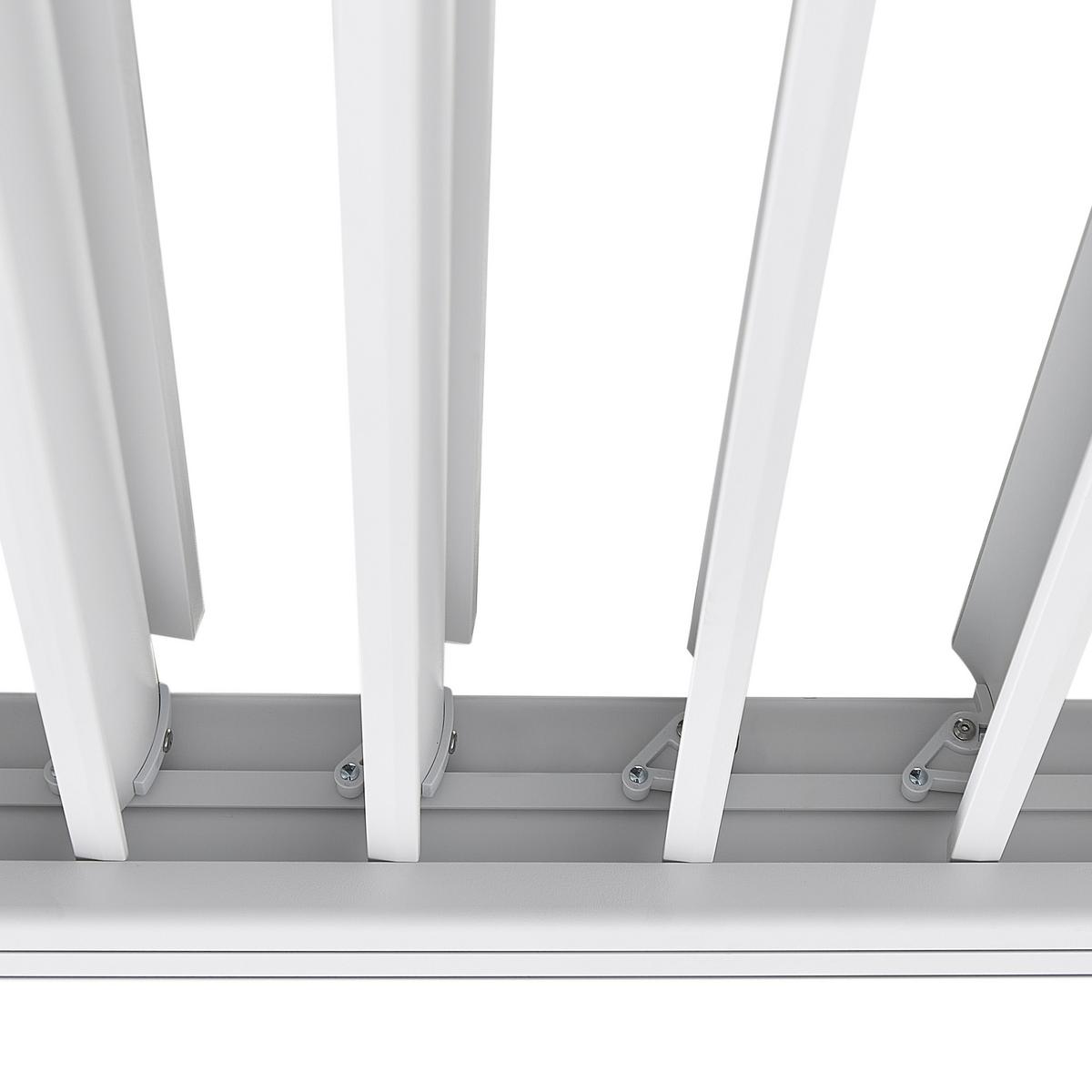 GARTEN-PERGOLA Weiß Forno II - Weiß, Metall (310/250/310cm) - Beliani