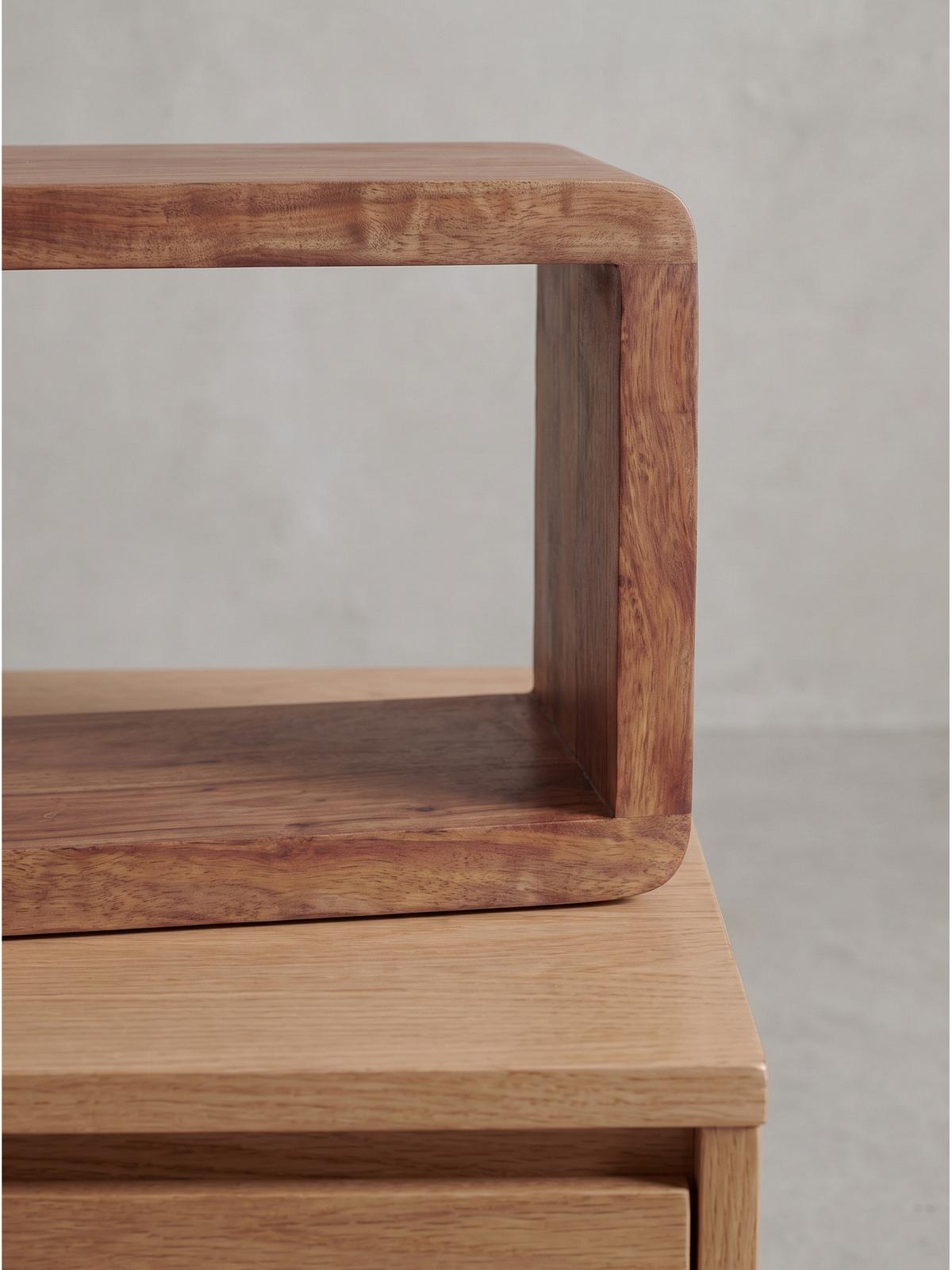 WÜRFELREGAL-SET RAVELLO, Dunkles Massivholz, 80 x 15 x 20 cm - Braun, Holz (80/20/15cm) - KADIMA DESIGN