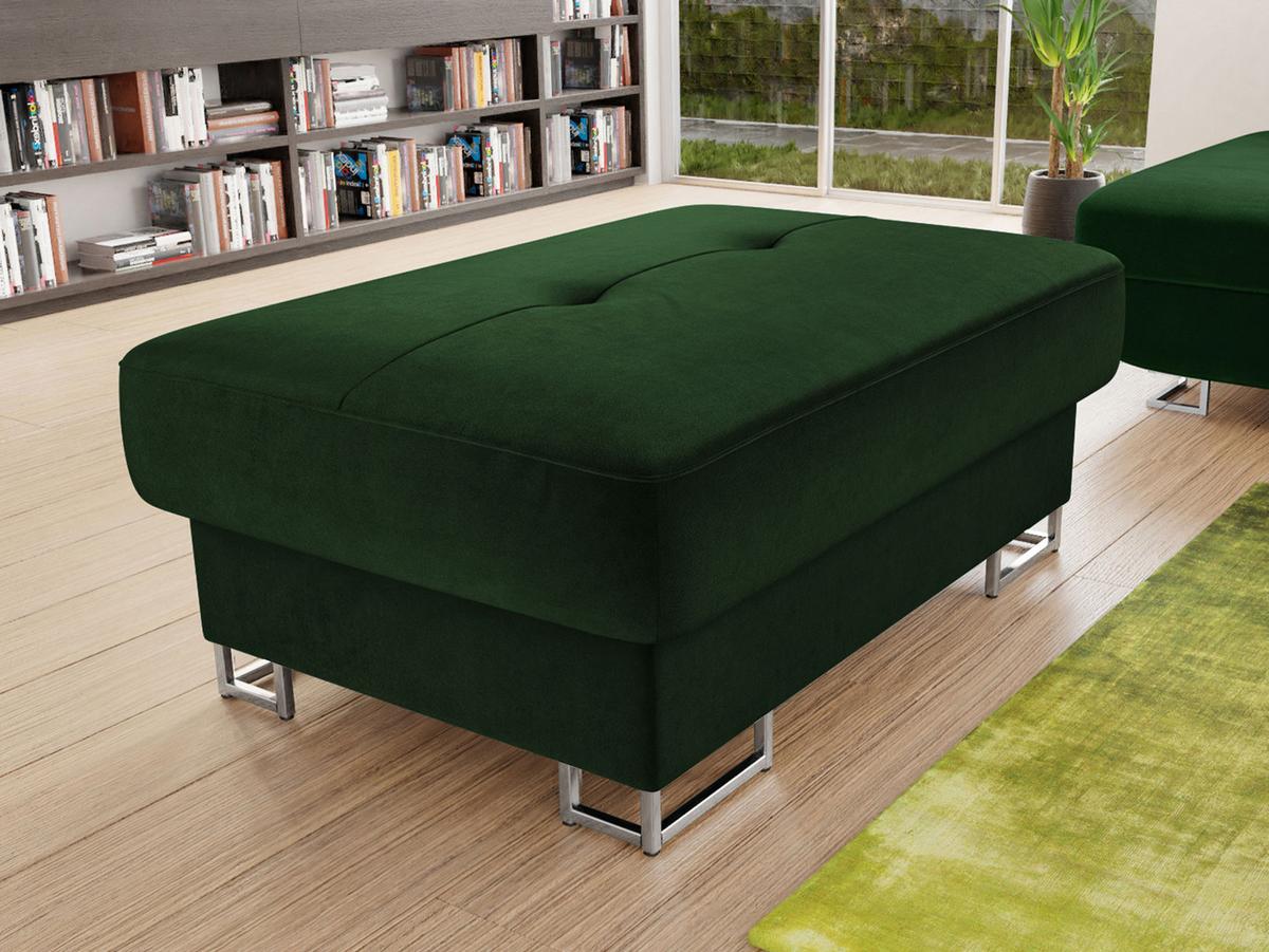 POLSTERHOCKER Cotere - Silberfarben/Grün, Holz/Textil (104/42/67cm) - MIRJAN24