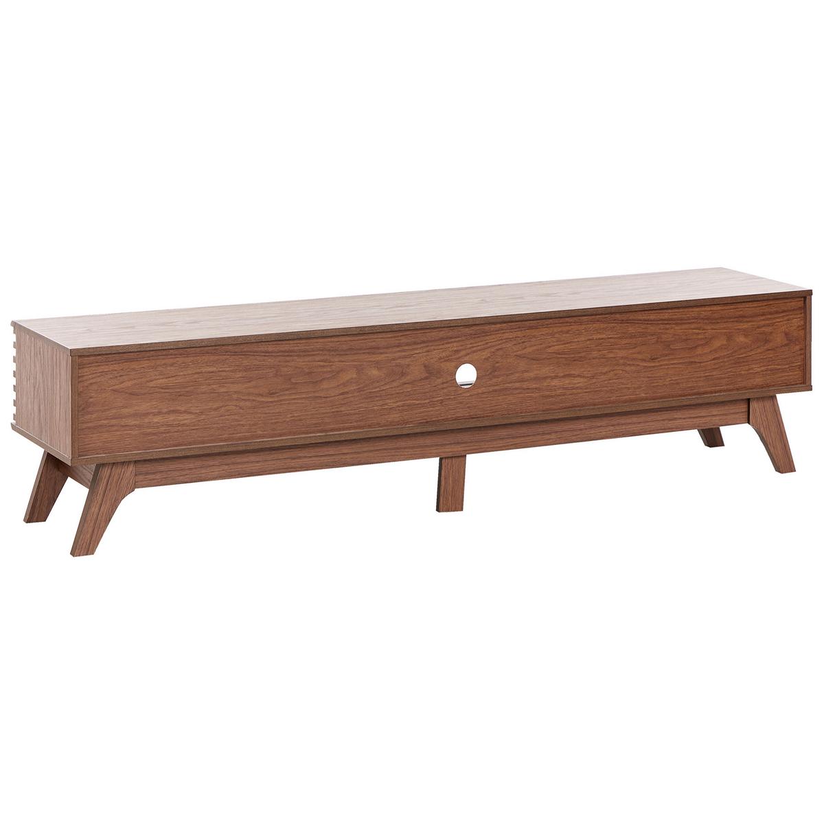 TV-MÖBEL Dunkelbraun Toledo - Braun, Holzwerkstoff (180/44/40cm) - Beliani