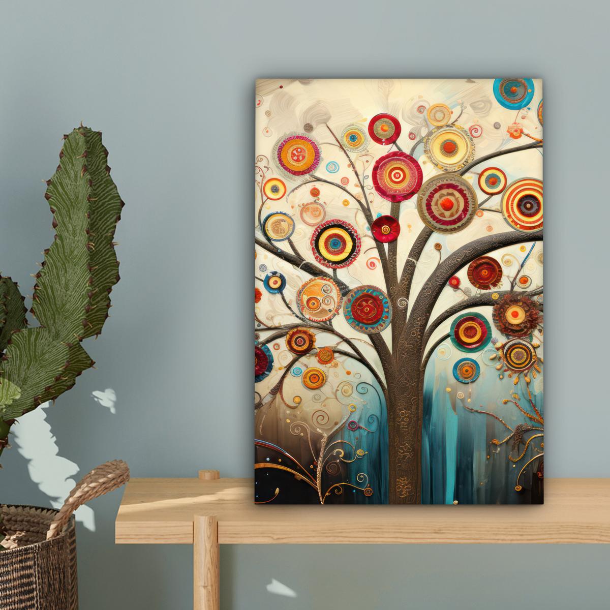 LEINWANDBILD Baum - Baum des Lebens - Farbe Deko Wohnzimmer 20x30 cm - Braun, Textil (20/30cm) - MuchoWow