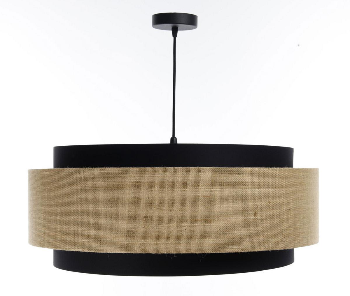 HÄNGELEUCHTE Schwarz 60/25 cm - Beige, Kunststoff (60/1.9/25cm) - ONZENO