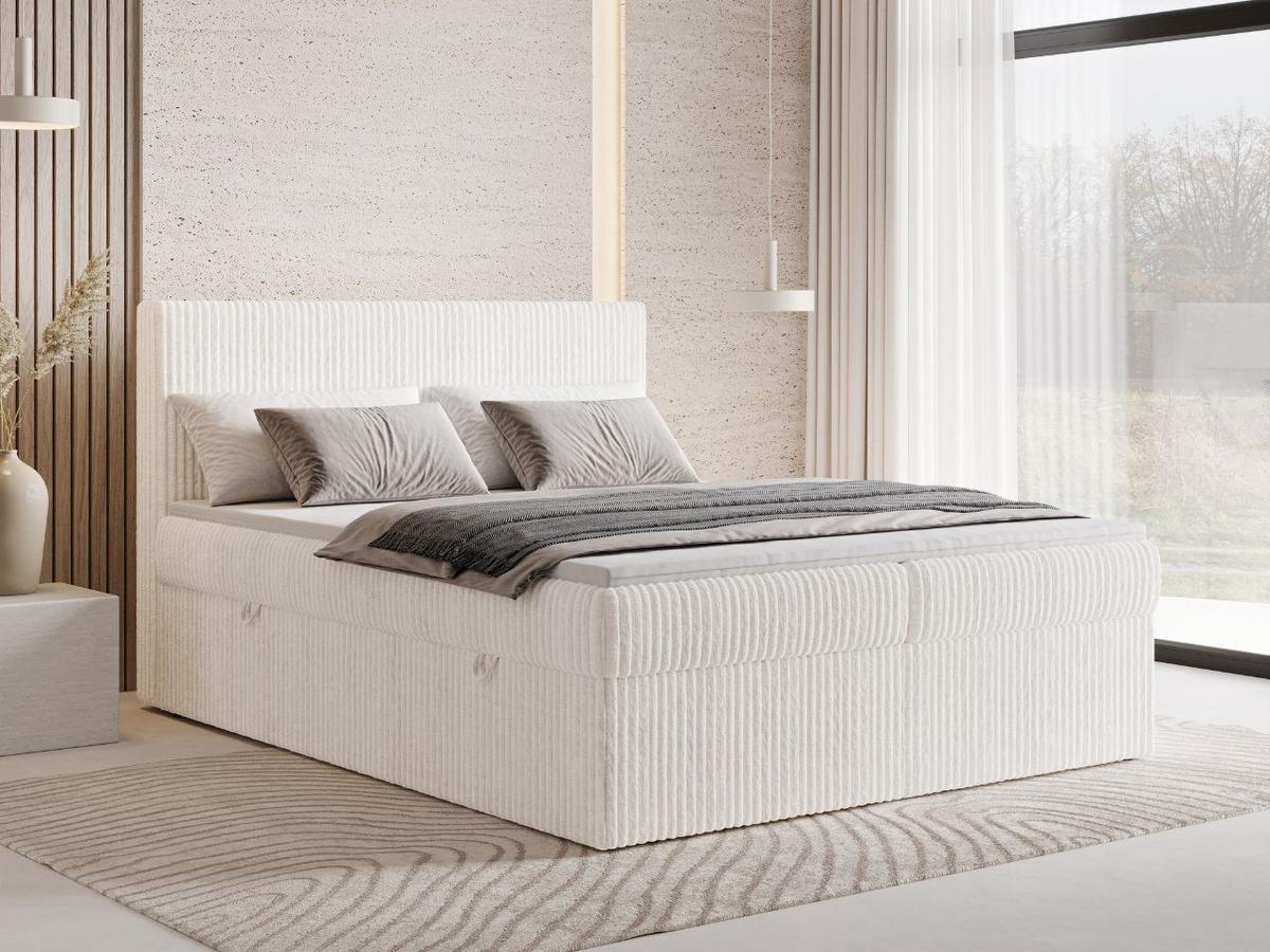 BOXBETT Brisa 160x200 Creme - Creme, Holz/Textil (160/200cm) - Graingold