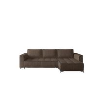 ECKSOFA Juna Mit Schlaffunktion - Braun, Holzwerkstoff/Textil (240/140cm) - Fun Möbel