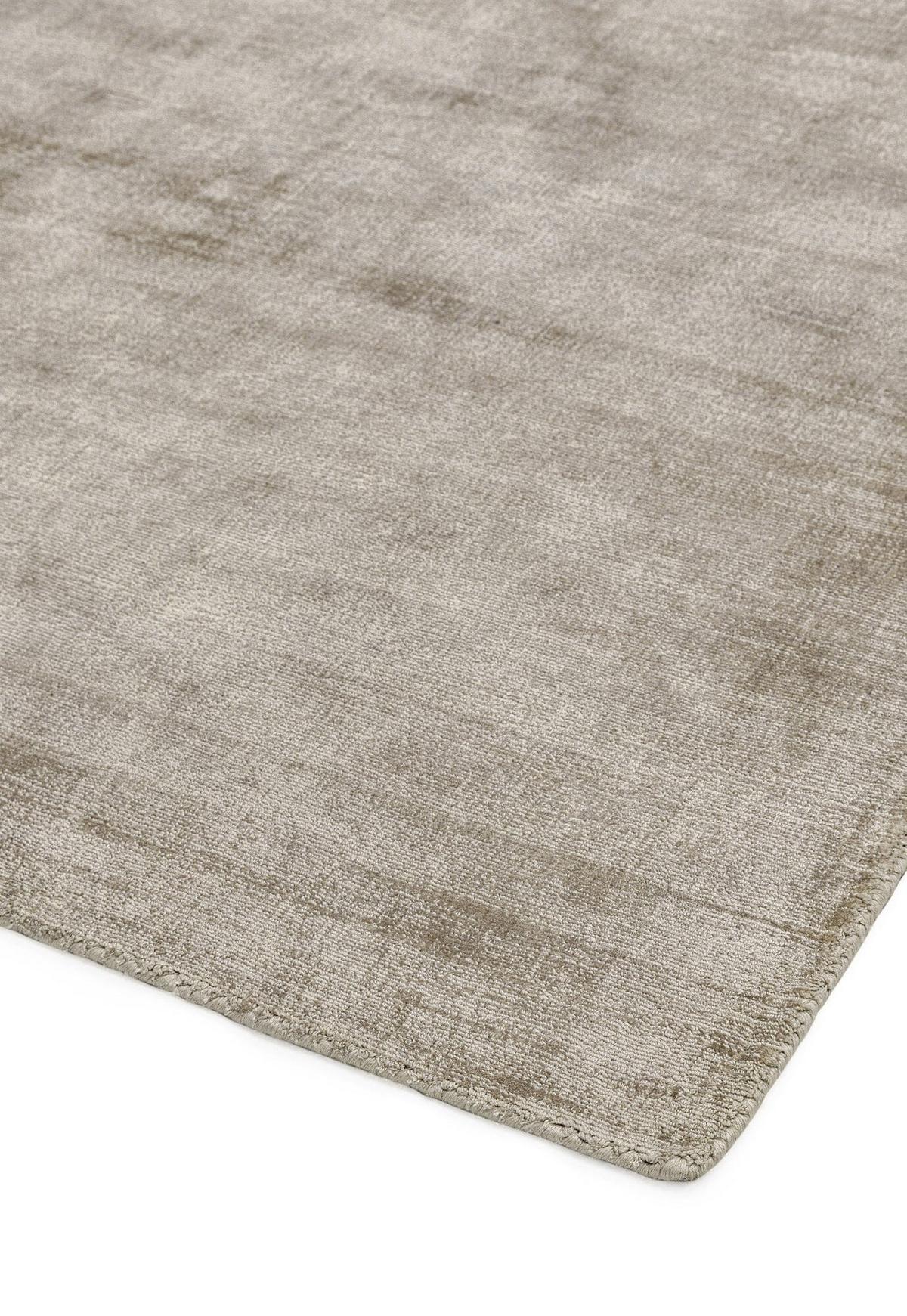 VISKOSETEPPICH handgewebt BARI, einfarbig, Taupe, 120 x 170 cm - Beige, Textil (120/170cm) - KADIMA DESIGN