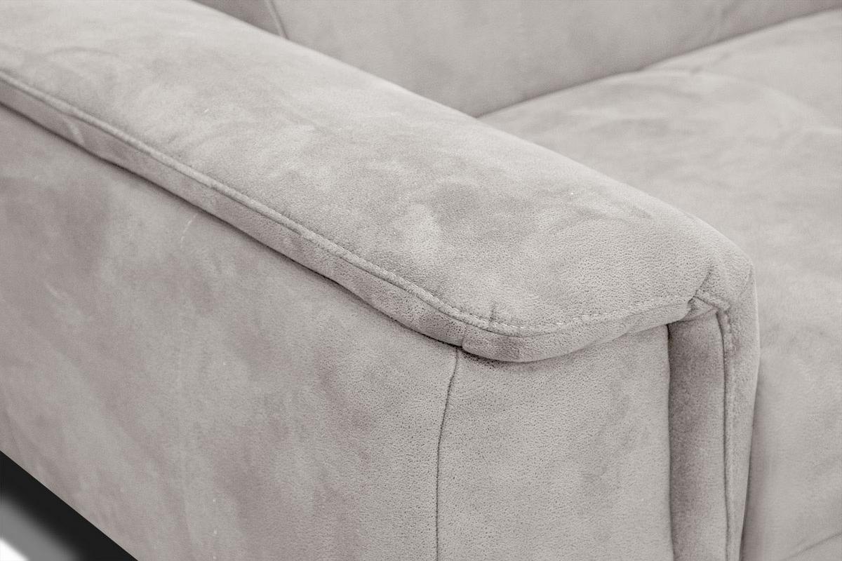 ECKSOFA FIERO 4-Sitzer, ecru - Ecru/Schwarz, Holzwerkstoff/Textil (288/170cm) - Wozimo