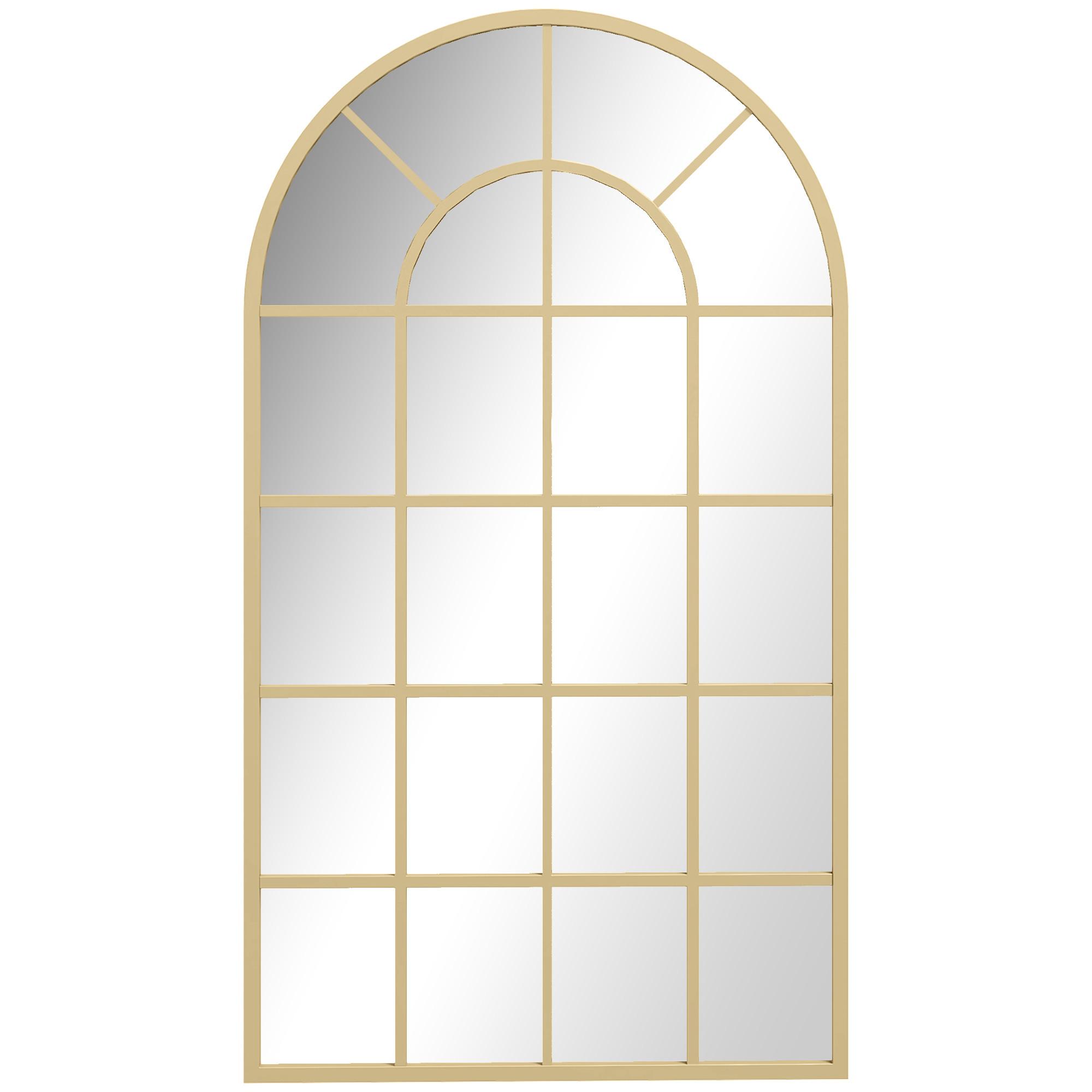 WANDSPIEGEL Garderobenspiegel 110 x 65cm Flurspiegel mit Metallrahmen - Goldfarben, Glas (65/2.5/110cm) - HOMCOM