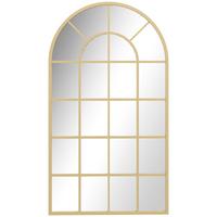 WANDSPIEGEL Garderobenspiegel 110 x 65cm Flurspiegel mit Metallrahmen - Goldfarben, Glas (65/2.5/110cm) - HOMCOM