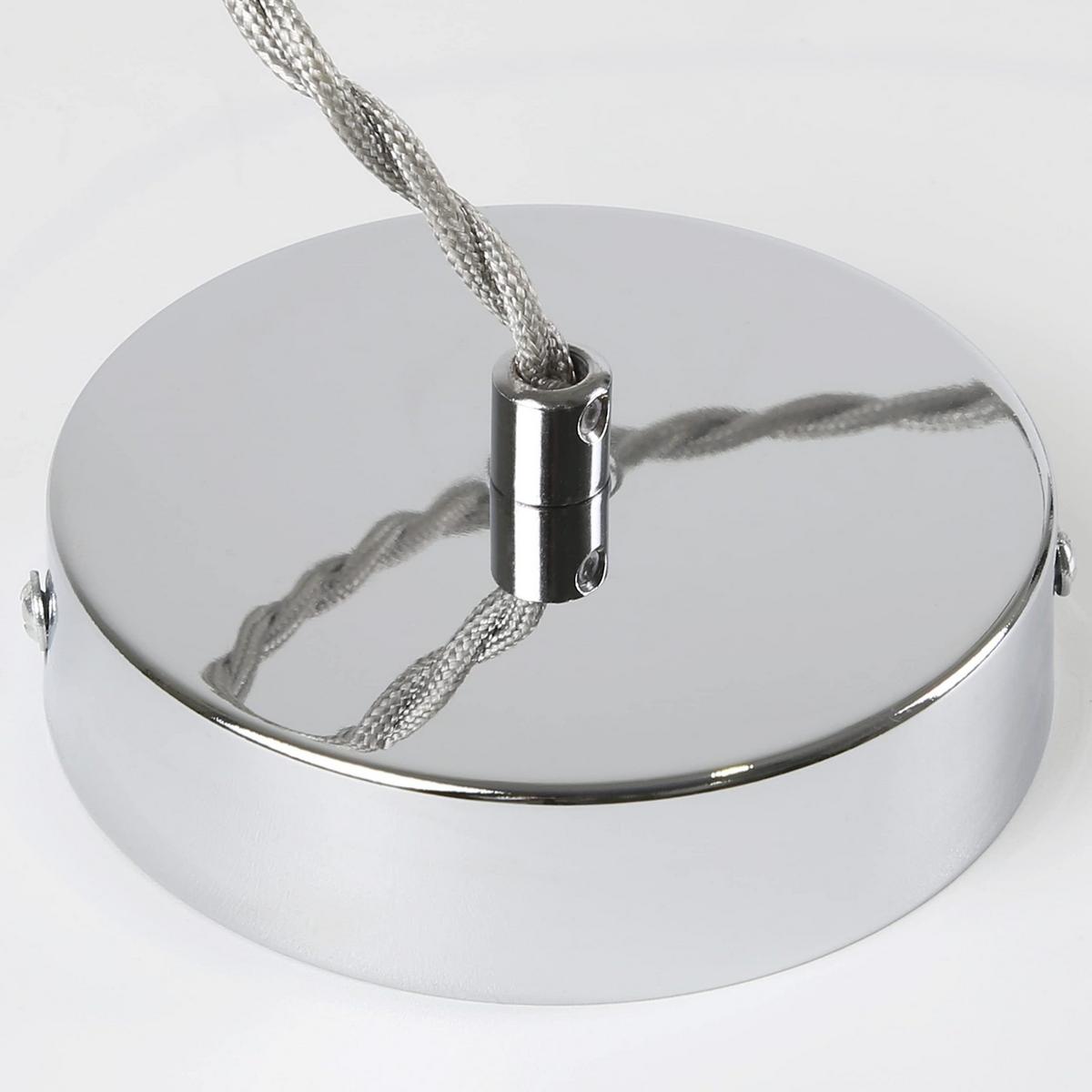 PENDELLEUCHTE Natascha 10/10/130 cm - Silberfarben, Metall (10/10/130cm) - Nettlife