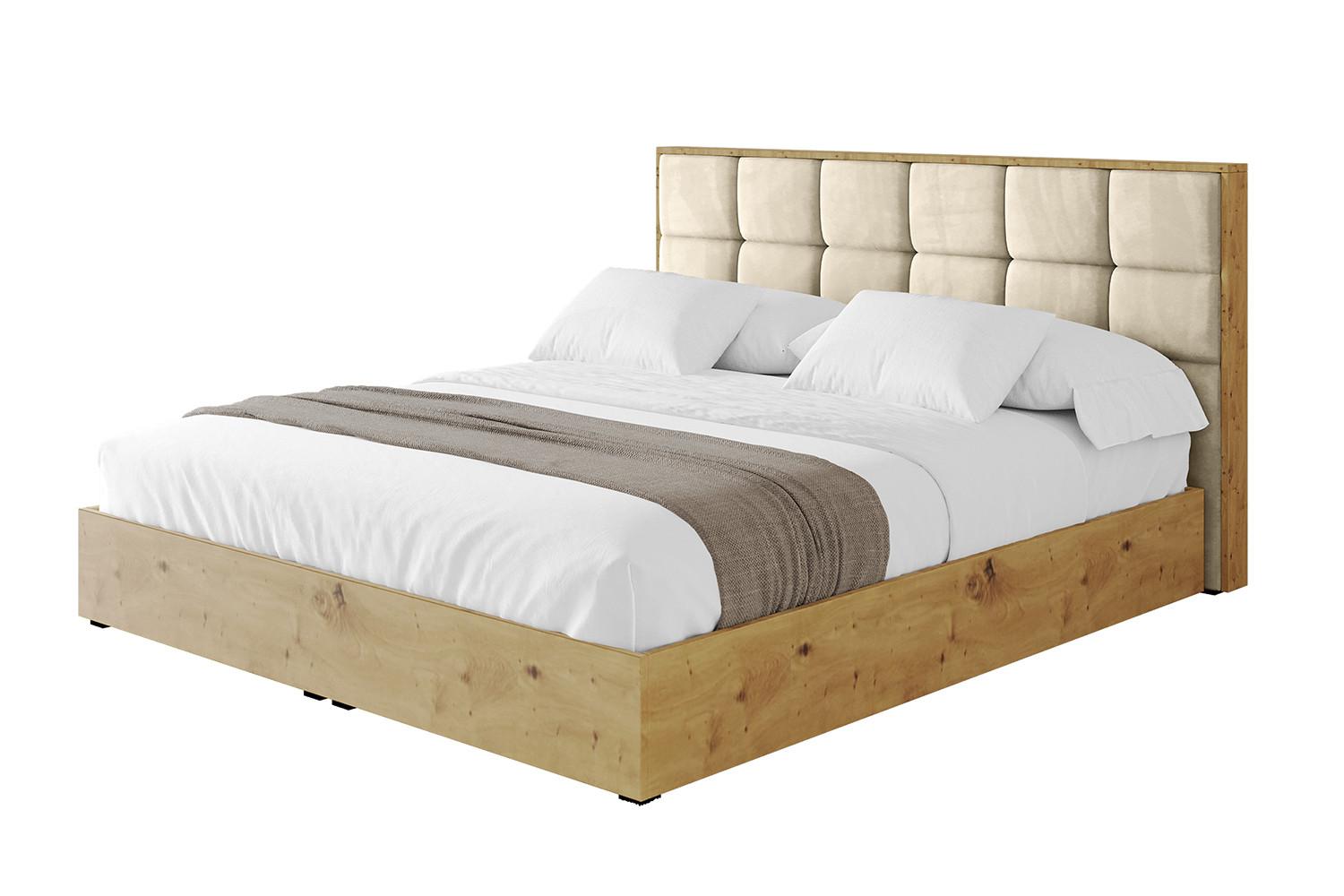 POLSTERBETT mit Bettkasten und Lattenrost, Bett mit Matratze H3/H4 - ENZO2 180x200 Beige - Ecru, Holzwerkstoff/Textil (180/200cm) - ALTDECOR
