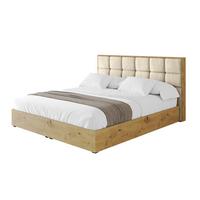 POLSTERBETT mit Bettkasten und Lattenrost, Boxbett ohne Matratze - ENZO2 180x200 Beige - Ecru, Holzwerkstoff/Textil (180/200cm) - ALTDECOR