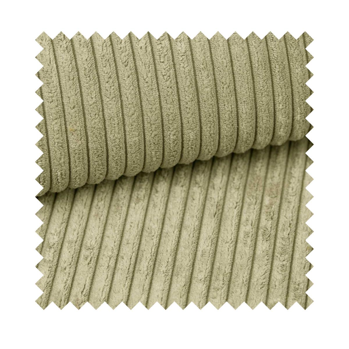 ECKSOFA Nalika Pistaziengrün mit Cordbezug - Schwarz/Hellgrün, Holz/Textil (143/230cm) - Selsey