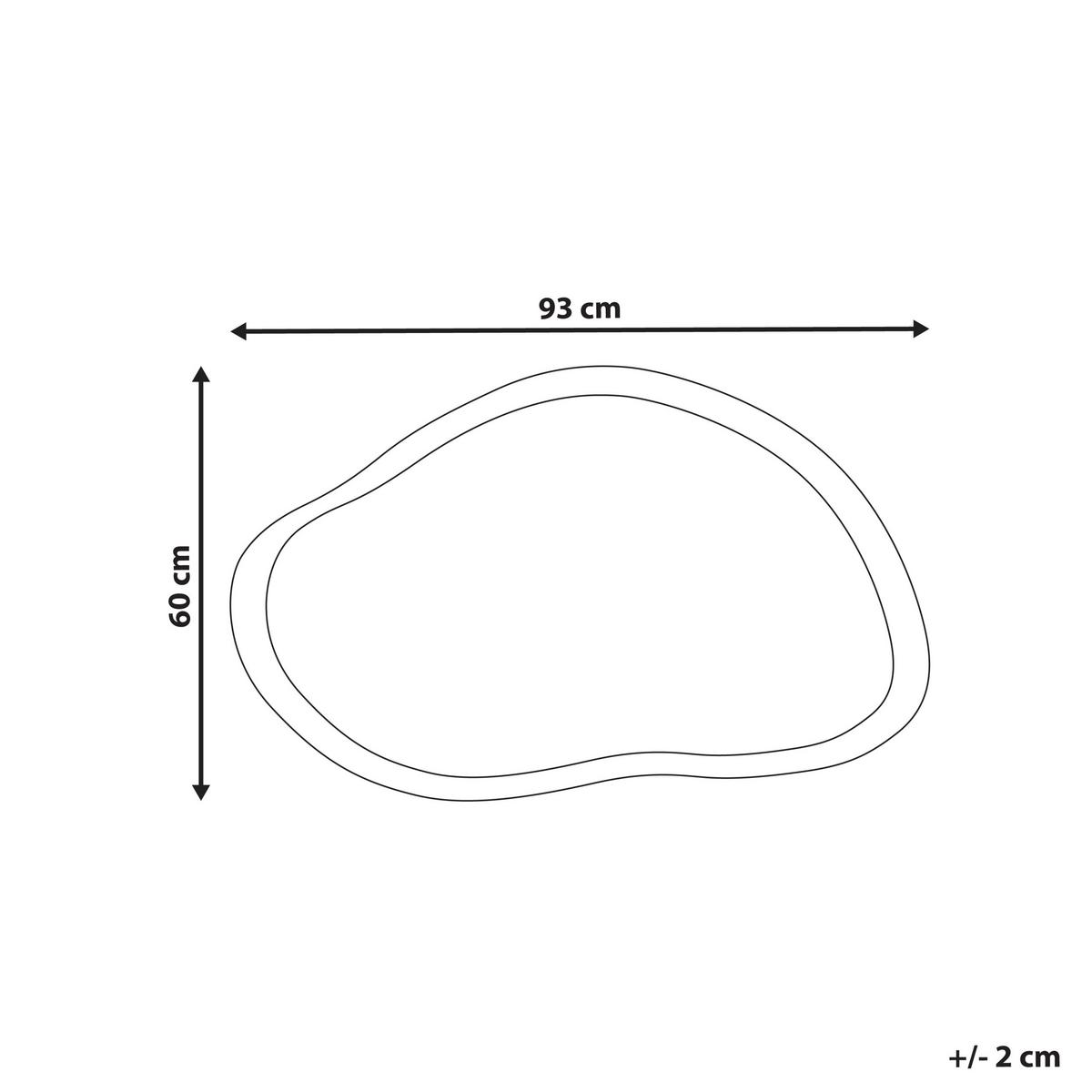 LED-BADEZIMMER-SPIEGEL 93/60 cm Dunkelbraun Mancey - Silberfarben/Braun, Glas (93/60/3cm) - Beliani