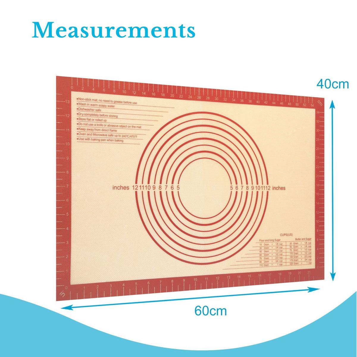 BACKMATTE 40 x 60 cm - Rot, Kunststoff (60/40cm) - Intirilife