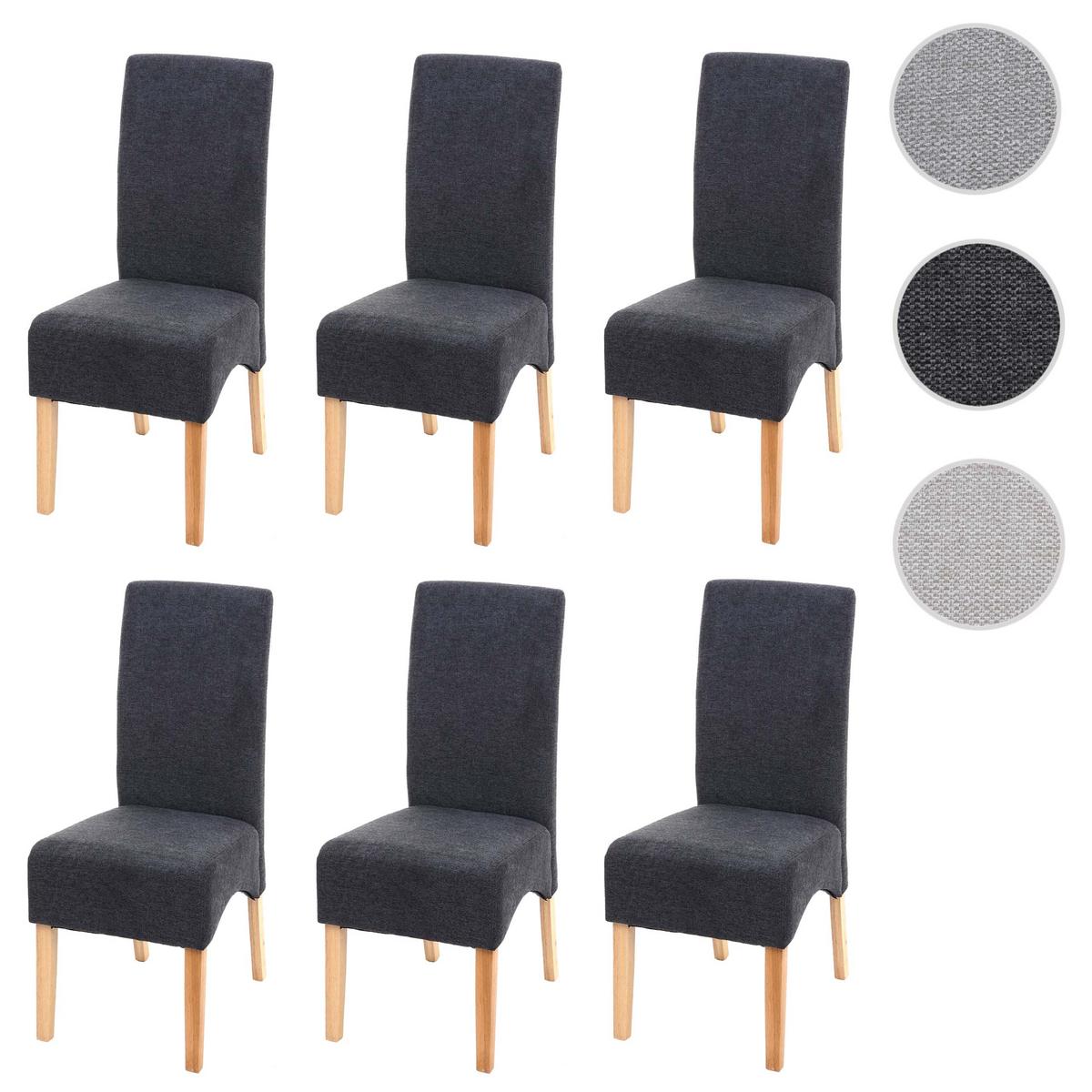 ESSZIMMERSTUHL Anthrazit 6er-Set - Dunkelgrau/Anthrazit, Textil (44/100/56cm) - MCW
