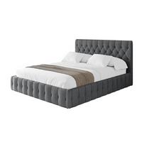POLSTERBETT mit Bettkasten und Lattenrost, Bett mit Matratze H3/H4 - LARO 180x200 Dunkelgrau - Anthrazit, Holzwerkstoff/Textil (180/200cm) - ALTDECOR