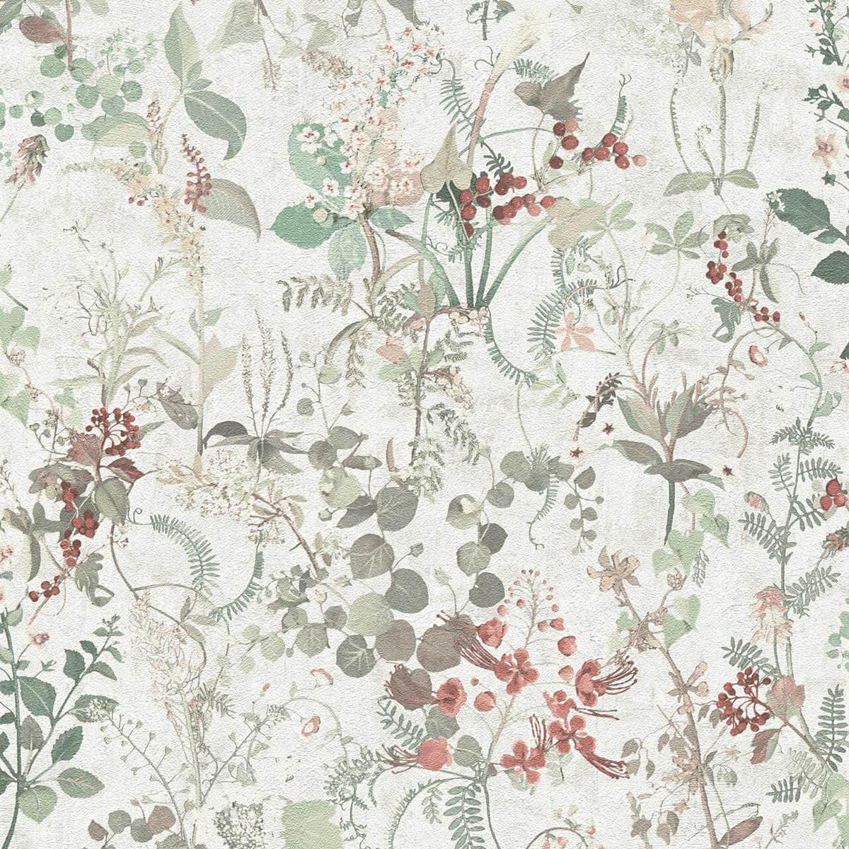 VLIESTAPETE Weiß 53/1005 cm - Grün, Textil (53/1cm) - KUNSTLOFT