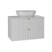 WASCHTISCH 80.6cm Lexa Weiß - Weiß, Holzwerkstoff (80.6/52.2/46.5cm) - Petits-meubles