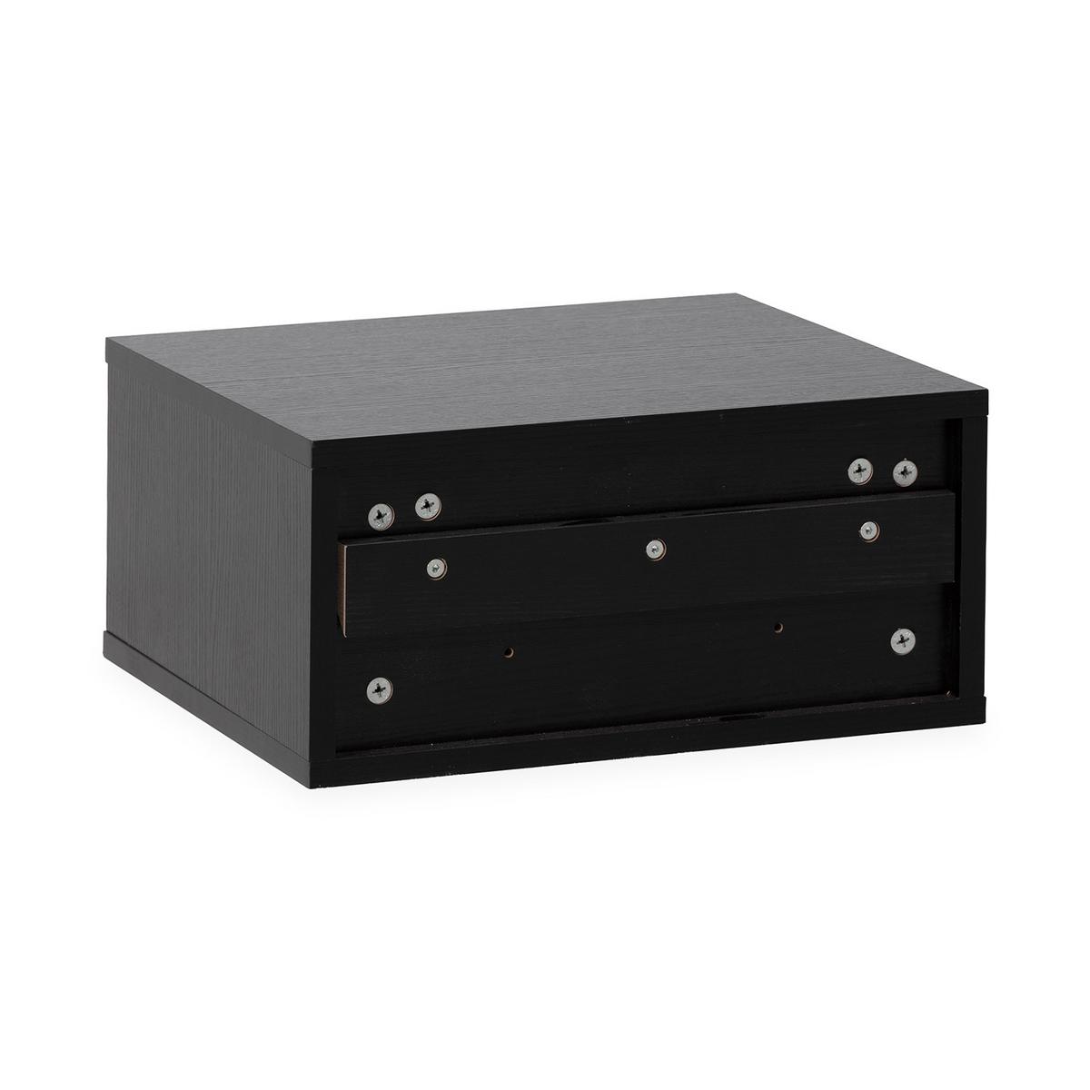 NACHTTISCH schwebender Apolo Schwarz - Schwarz, Holzwerkstoff (40/19/35cm) - VS Venta-stock