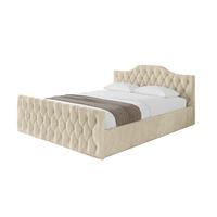 POLSTERBETT mit Bettkasten, Fußteil und Lattenrost, Boxbett mit Matratze H3/H4 - FALIO-Z-V1 120x200 Beige - Ecru, Holzwerkstoff/Textil (120/200cm) - ALTDECOR
