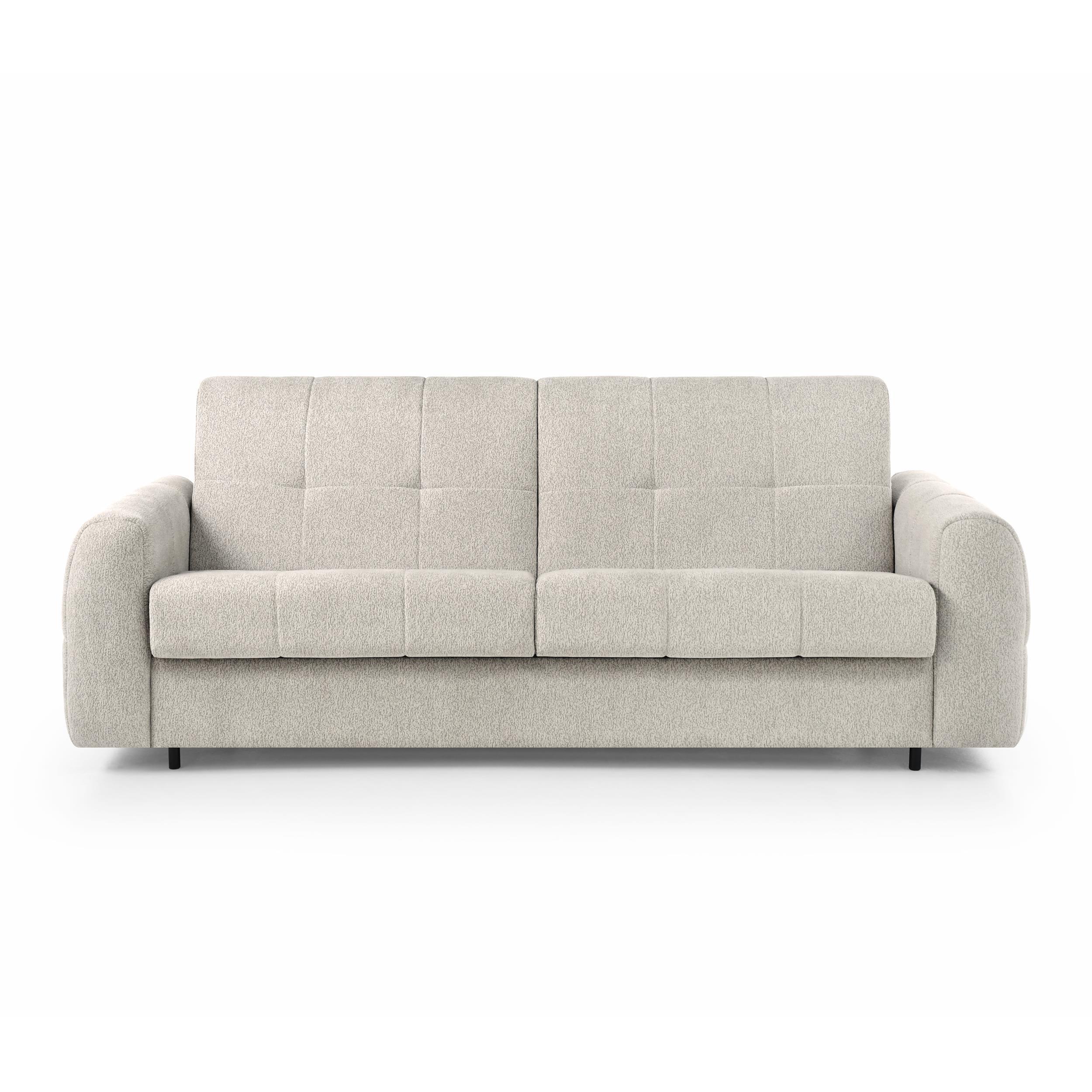 SCHLAFSOFA Pireus mit italienischem Gestell, 180x200, Olivgrün - Schwarz/Olivgrün, Textil (250/90/100cm) - Beautysofa